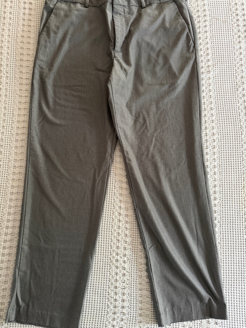 Men's Olive Green Grey Van Heusen Flex Straight Chinos 38x32